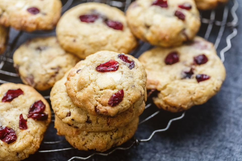 American Cookies with Cranberries and Chocolate Chips