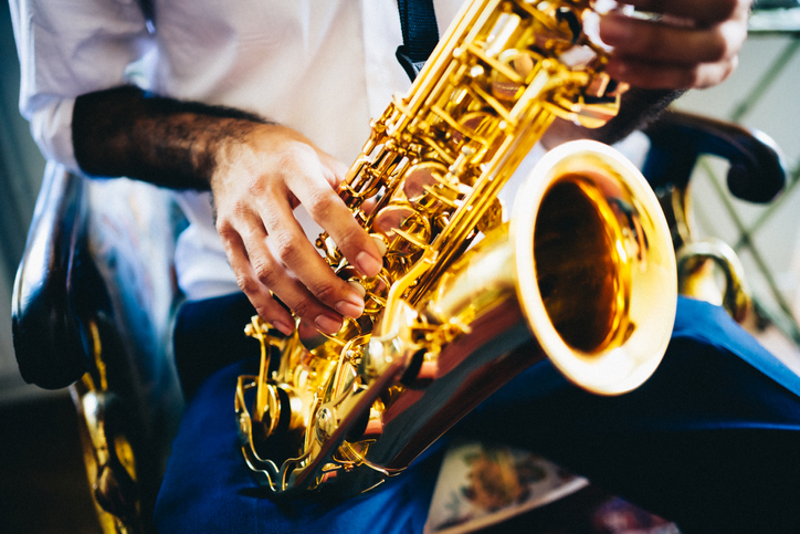 Saxophone, Saxophone Player, vintage, dark, art, jazz, human hand, luxury, close-up,