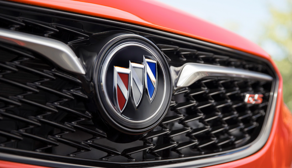 Up close shot of the Buick logo