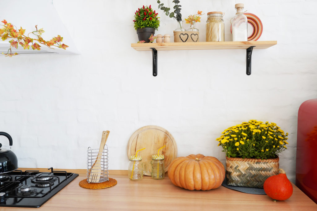 Autumn kitchen decoration